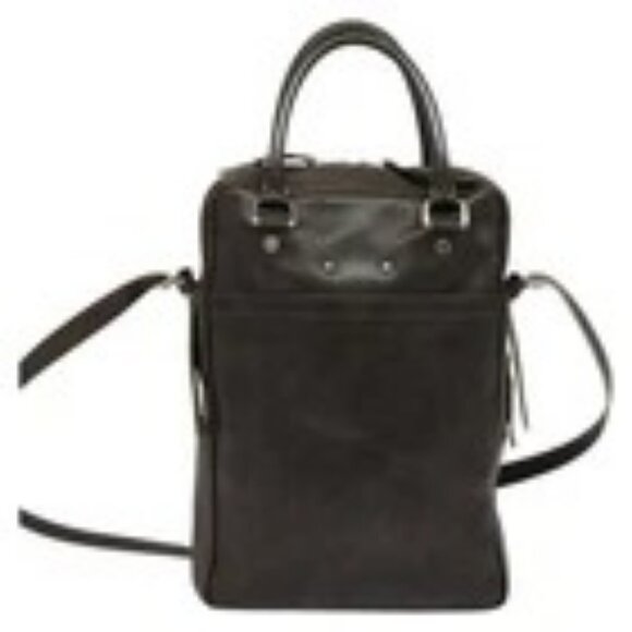 LOUIS VUITTON Cuir Bequia Porte Documents Vertical Bag Dark Brown LV Auth 129732 - Picture 1 of 16